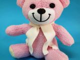 Pembe Peluş Atkılı Oyuncak Ayıcık