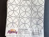 DecoHandy  Pvc Duvar Karosu 30x30cm 4'lü Paket - Siyah Daire Geometrik Desen  0,36m2