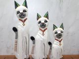 Ahşap 3'lü Kedi Seti 50 Cm 