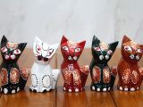Ahşap 5'li Kedi Seti Model 3