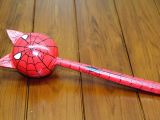 Ahşap Kedili Spiderman Marakas Tekli 
