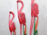 Ahşap 3'lü Flamingo Seti 