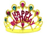 Altın Renk Happy Birthday Doğum Günü Tacı