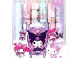 6'lı Fosforlu Kalem Seti - Hello Kitty Kuromi ve Arkadaşları