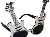 Gümüş Renk Gitar Şekilli Parti Gözlüğü 