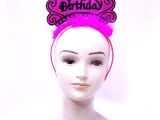 Happy Birthday Neon Fuşya Taç