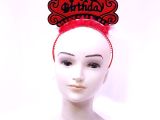 Happy Birthday Neon Kırmızı Doğum Günü Tacı