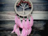 Rüya Kovan Hayat Ağacı Dream Catcher Ekru