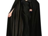 Siyah Renk Yakalı Halloween Pelerini 120 cm