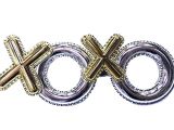 Gümüş Renk Xoxo Yazılı Parti Gözlüğü