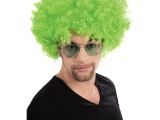 Yeşil Renk Kıvırcık Afro Bonus Peruk