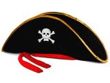 Yetişkin Boy Kadife Jack Sparrow Denizci Kaptan Jack Korsan Şapkası 50X20 CM