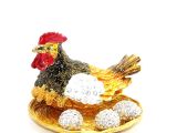Swarovski Taşlı Yumurtalı Tekli Tavuk Model 1 