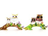 Swarovski Dal Üstünde 2'li Baykuş 