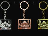Metal Ayasofya Anahtarlık Kare Tasarım