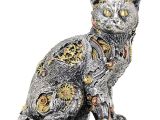 Steampunk Polyester Kedi Figürü Model 1 