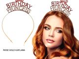 Birthday Princess Kristal Taç – Rose Gold Kaplama