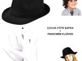 Çocuk Sahne Performans Seti – Gösteri Fötr Şapka ve Eldiven
