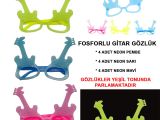 Fosforlu Gitar Glow Parti Gözlüğü 12 adet