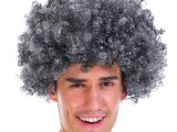Gri Renk Kabarık Bonus Peruk Afro Takma Saç