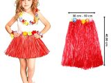 Hawaii Hula Eteği Kırmızı Renk 40 cm
