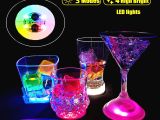 Işıklı Yapışkanlı Bardak Altı Aparatı Ledli 3 Modlu 