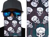Kahve Yeşil Çoklu Kafatası Baskılı Buff Bandana 25x48 cm