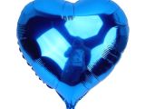 Mavi Kalp Folyo Balon 45 Cm.