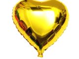 Kalp Balon Folyo Sarı 60 cm 24 inç