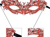 Kırmızı Dantel Masquerade Maskesi 5 No