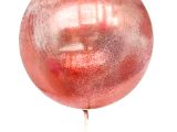 Kırmızı Simli Yuvarlak Şeffaf Balon 24 İnç