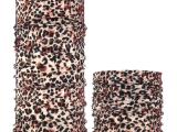 Koyu Renk Leopar Baf Bandana Maske