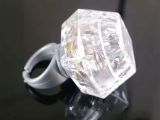 Kristal Tasarımlı Led Işıklı Gümüş Yüzük 