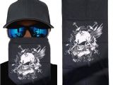 Siyah Beyaz Kafatası Baskılı Buff Bandana 25x48 cm
