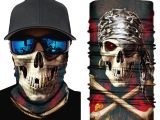 Siyah Korsan Kafatası Baskılı Buff Bandana 30x48 cm