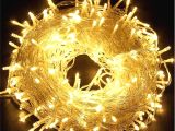 10m 60 Led Gün ışığı 2 Kademeli Şeffaf Kablo Pilli