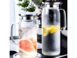 1500 ml Borosilikat Cam Su Sürahisi - Metal Kapaklı ve Isıya Dayanıklı
