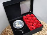 Romantik Gül ve İstiridye İnci Kolye Seti