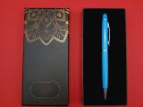 Mandala Desenli Kutulu Turkuaz Tükenmez Kalem 