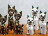 Ahşap 3'lü Kedi Seti 30 Cm 