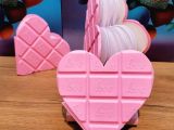 Kalpli Çikolata Not Defteri Pembe Renk 