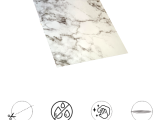 Decohandy 30x30 Cm Pvc Duvar Karosu 4'Lü Paket - Gri Beyaz Mermer