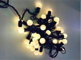 5 Metre 28 Mini Top Led Sarı Işık Fişli Siyah Kablo