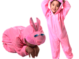 Çocuk Tavşan Kostümü Pembe Renk 4-5 Yaş