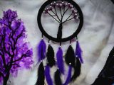 Mor İncili Hayat Ağacı Dream Catcher