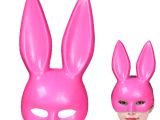Pembe Renk Ekstra Lüks Uzun Tavşan Maskesi 