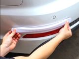 Araba Tampon Koruyucu Karbon Desenli Beyaz
