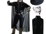 V For Vendetta Maskesi Şapka Pelerin Seti