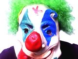 Yeşil Afro Peruklu Palyaço Maske