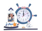 Ahşap Marin Dümenli Çerçeveli Saat Model 2 